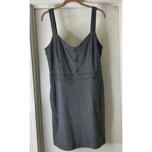 Abercrombie and Fitch Navy Plaid Knit Jumper Dress Women’s Size XL